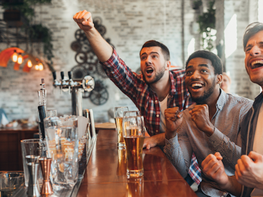 Sports Bar with Table and Bottles in Dublin